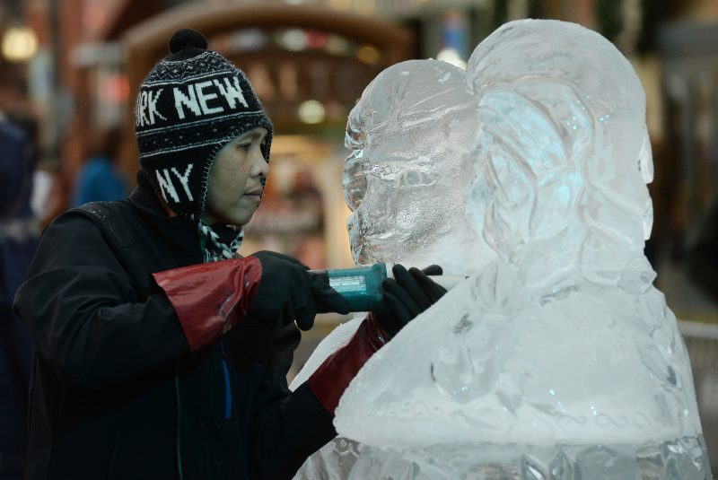 Featured Festival Loveland Fire & Ice 2018, Loveland, Colorado. ice sculpting. photo courtesy of the festival.
