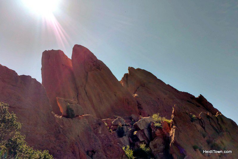 A Visit to Garden of the Gods in Colorado Springs, sun rays. HeidiTown.com