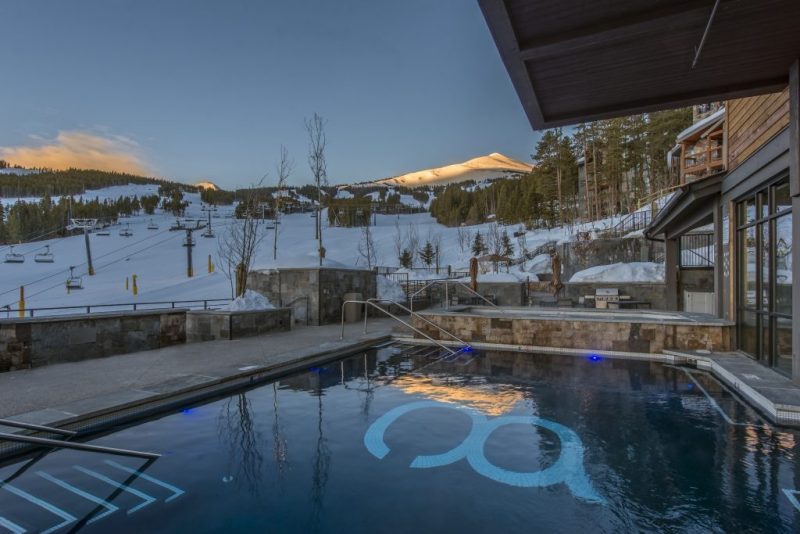 A Colorado Mountain Town for the Holidays. Grand Colorado at Peak 8 pool