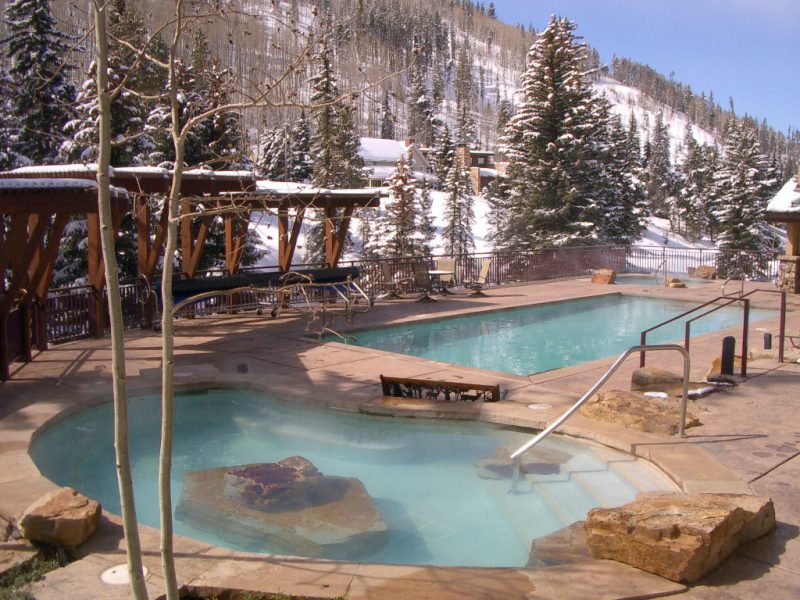 Antlers Vail pool-winter