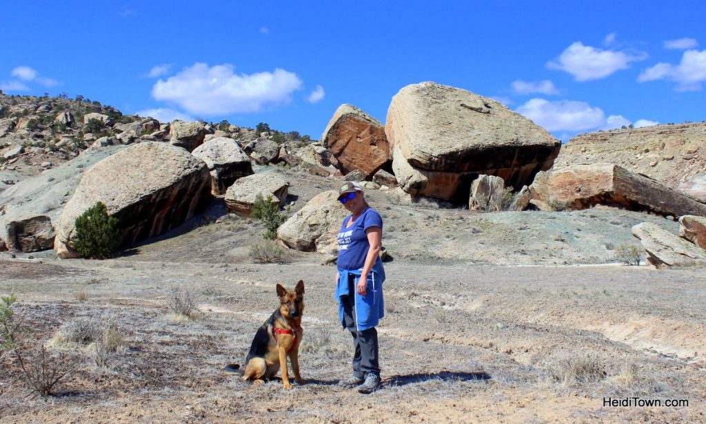 On the Road in Grand Junction, Colorado Take a Hike with the Dog